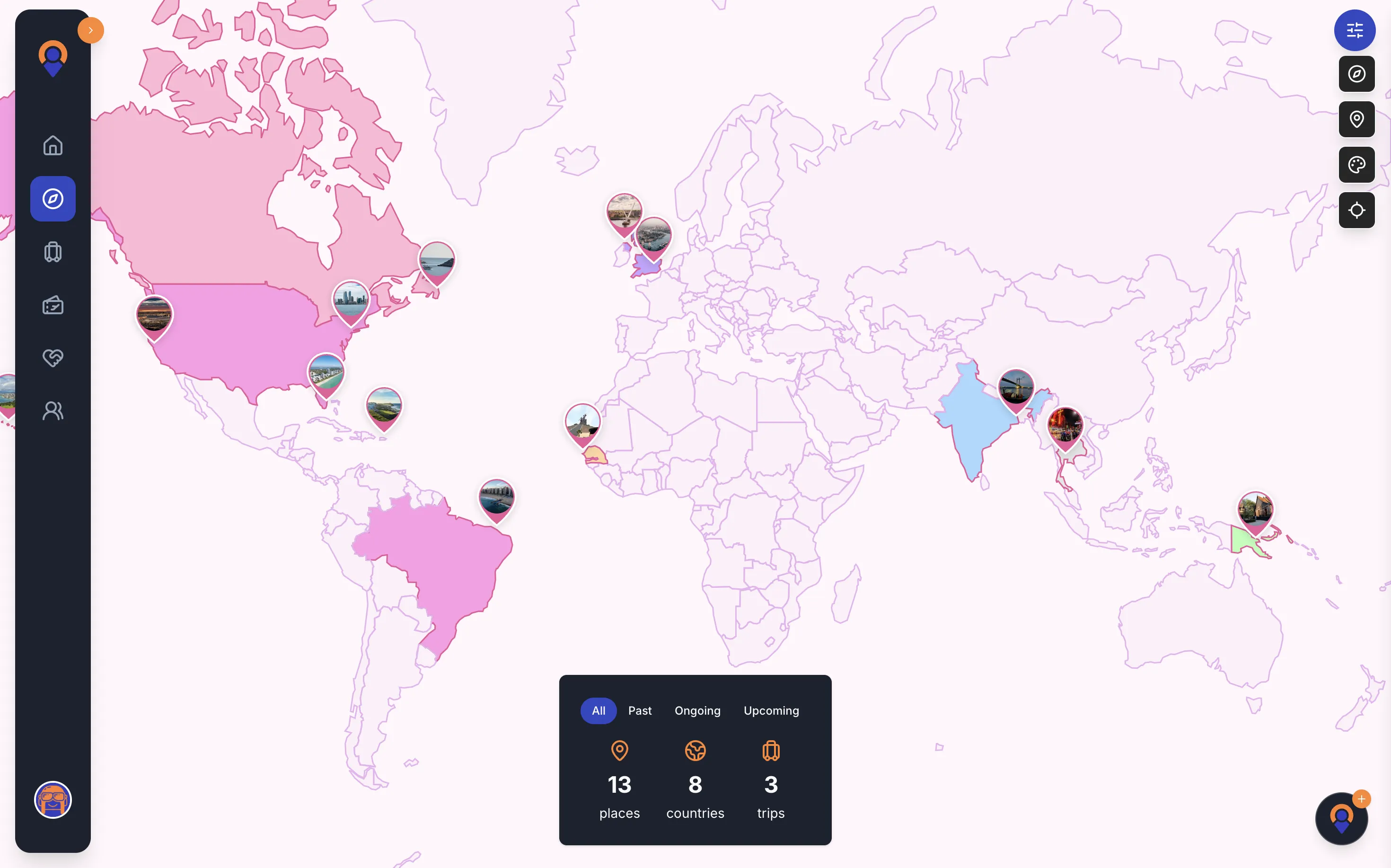 Nomu explore map — light theme